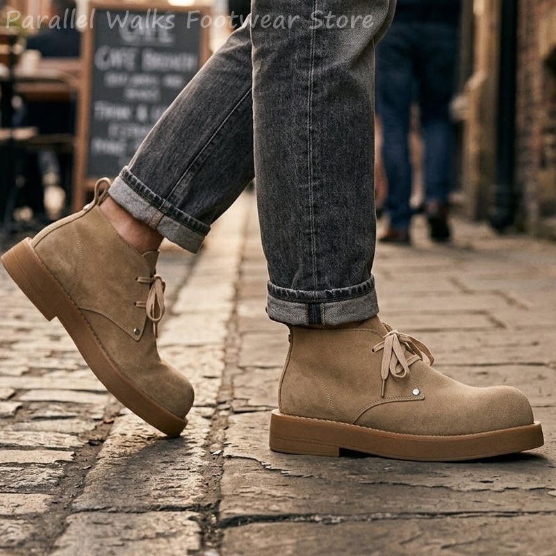 Men'S Shoes Smart - Bottines classiques en daim pour hommes,