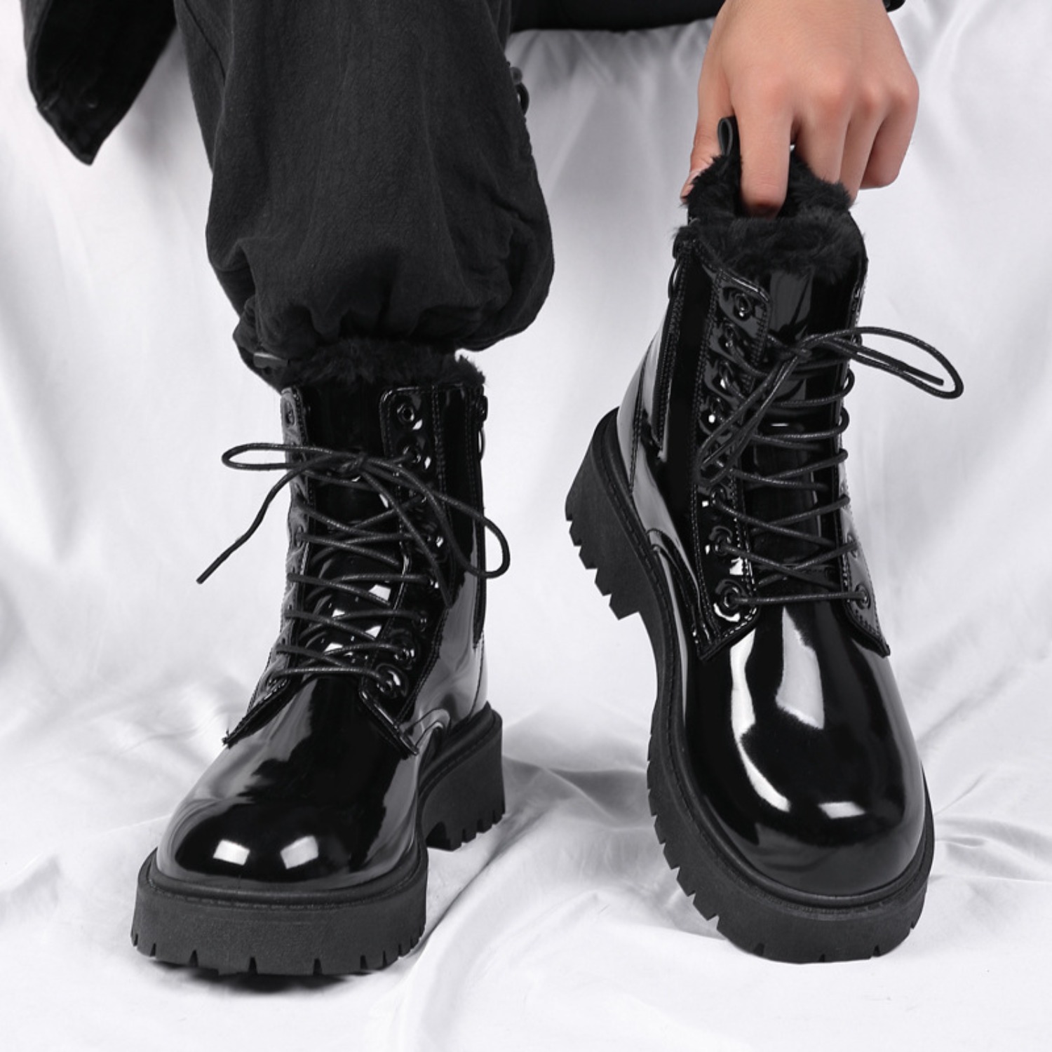 Bottes hautes en peluche chaud - Men'S Shoes Hoka Sale avis et prix