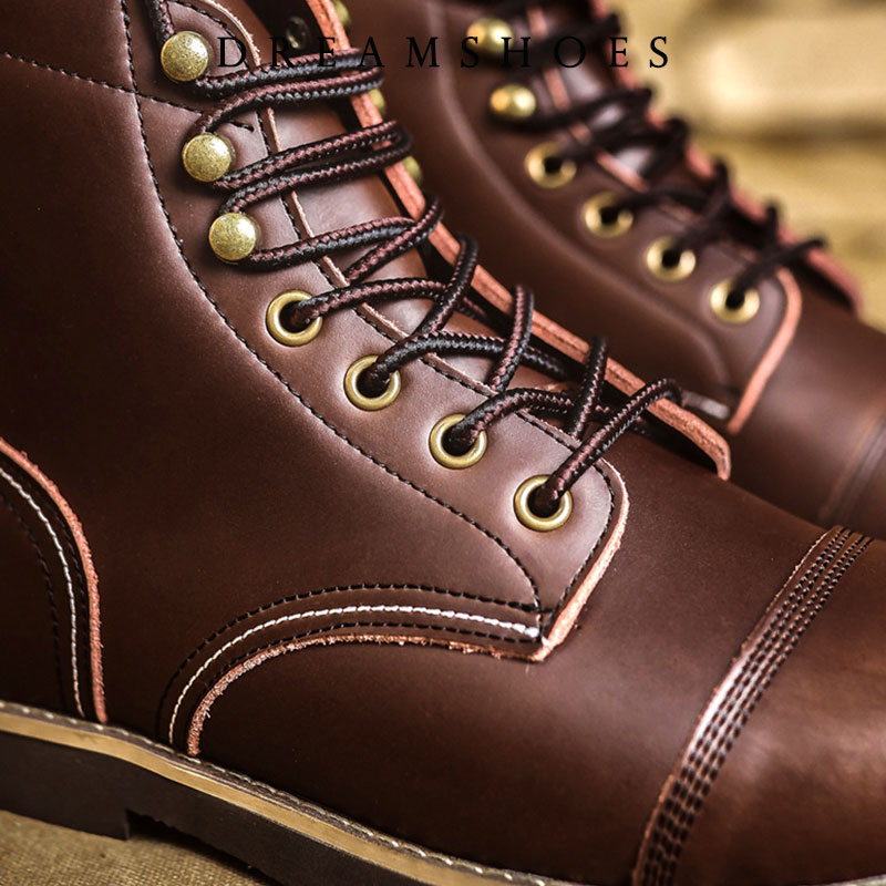 Bottines de moto en cuir de va - Men'S Shoes Hoka Sale avis et prix